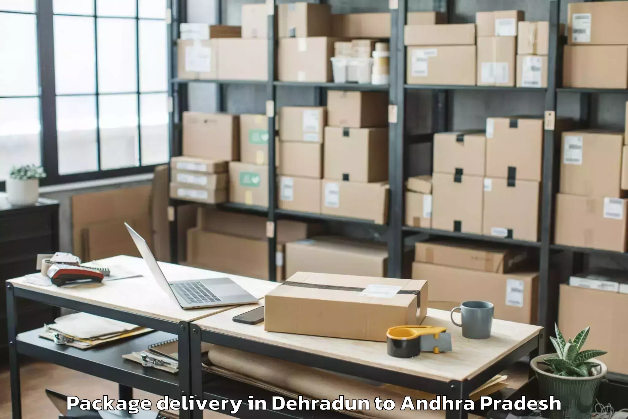 Quality Dehradun to Hanumathunipadu Package Delivery